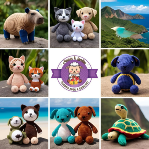 Capibaras y muñequitos tejidos a crochet 100% a mano. ¡Venta en todo Ecuador!