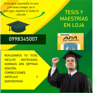 TESIS MAESTRÍAS Y DOCTORADOS (SE DESARROLLA EN TODA CARRERA)