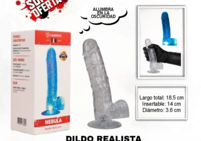 Dildo Realista Transparente “Nebula” - Tienda Tentaciones Sex Shop Guayaquil Ecuador TT1041