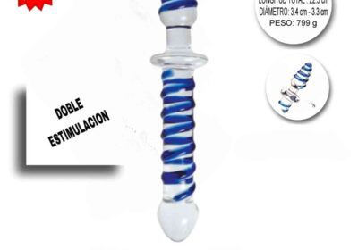Dildo o Consolador de Vidrio "Billy Azul" - Tienda Tentaciones Sex Shop Guayaquil Ecuador TT965