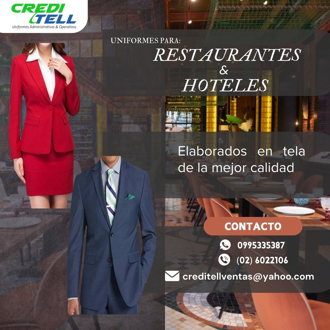 Uniformes administrativos para hoteles y restaurantes