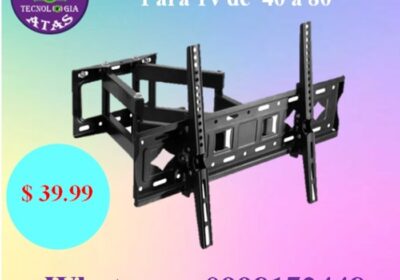 SOPORTE DOBLE BRAZO GIRATORIO DE 40 A 80 PULAGADAS a $39.99 - GUAYAQUIL ECUADOR tyu