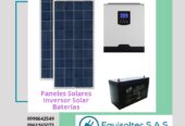 Paneles solares, inversor solar, batería para panel solar, batería para inversor solar