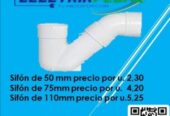 Tuberías de ventilación, desagüe, agua potable accesorios