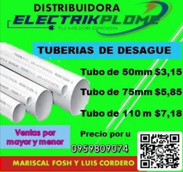 Tuberías de ventilación, desagüe, agua potable accesorios
