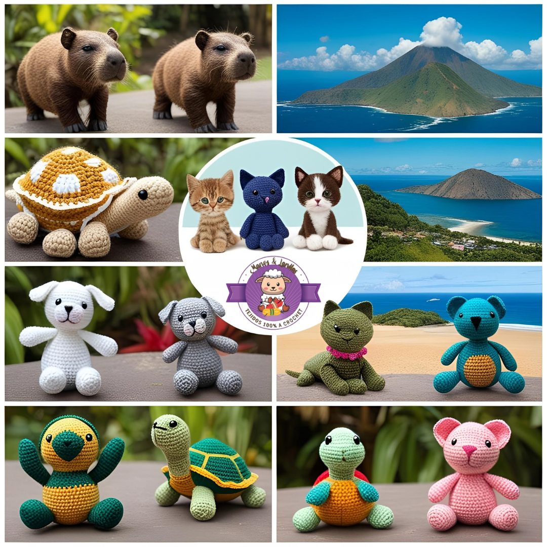 Capibaras y muñequitos tejidos a crochet 100% a mano. ¡Venta en todo Ecuador!