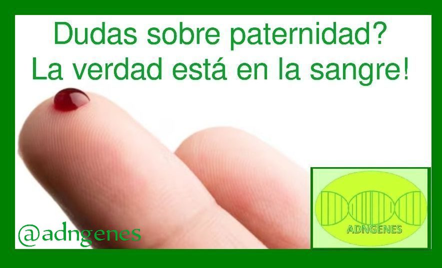 Dudas sobre paternidad? La verdad está en la sangre!