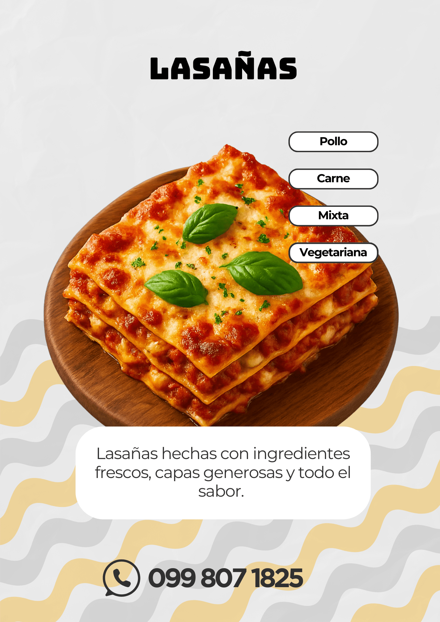 Lasañas con capas de puro sabor