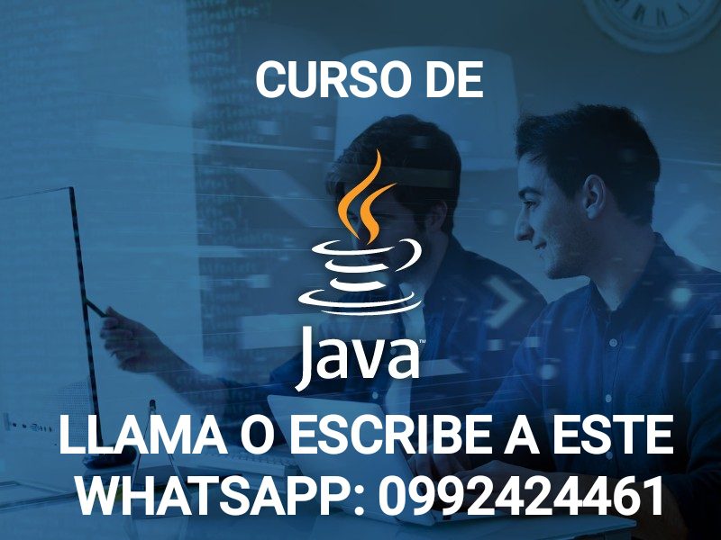 CURSO O CLASES DE JAVA A DOMICILIO O POR VIDEOCONFERENCIA EN VIVO
