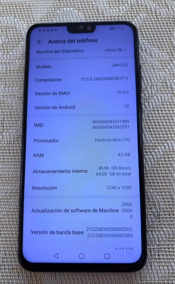 Honor 8X – 64 Gb color Negro