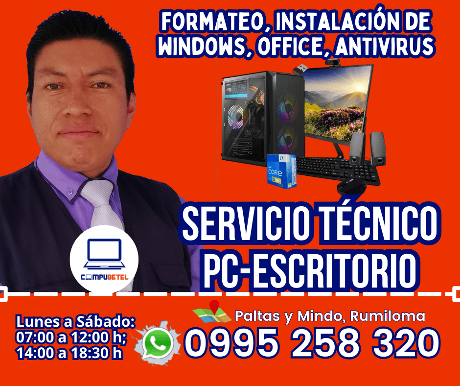 Servicios técnico profesional de portátiles, impresoras, CPU´s