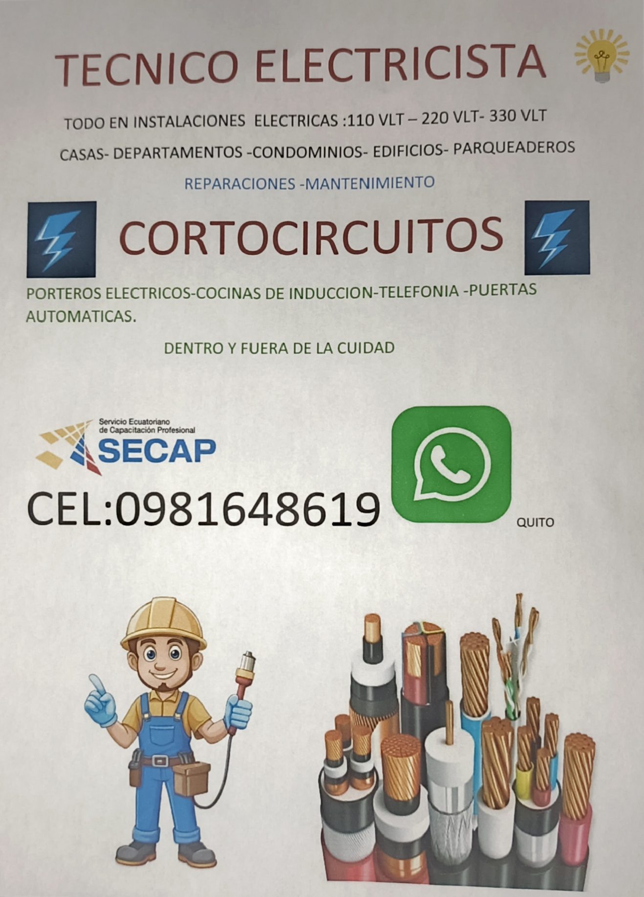 Técnico electricista