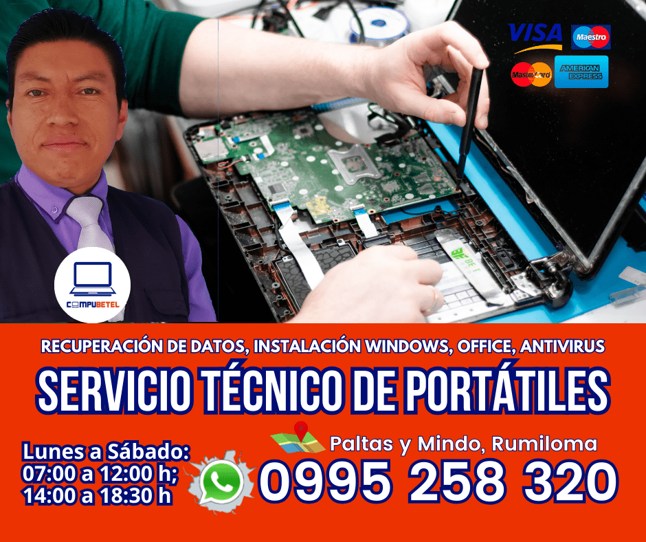 Servicios técnico profesional de portátiles, impresoras, CPU´s