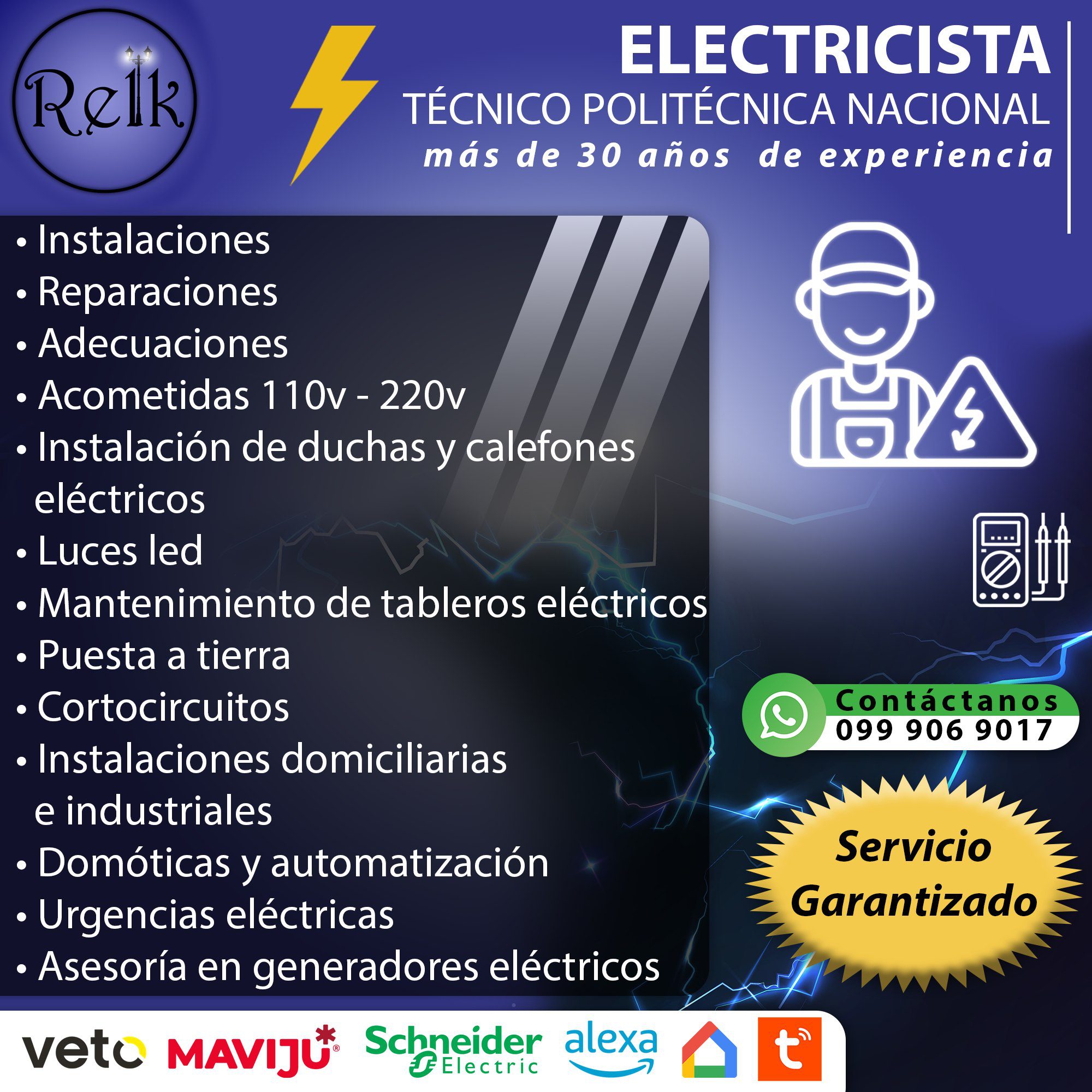 Electricista Profesional RELK | Servicios Eléctricos en Quito
