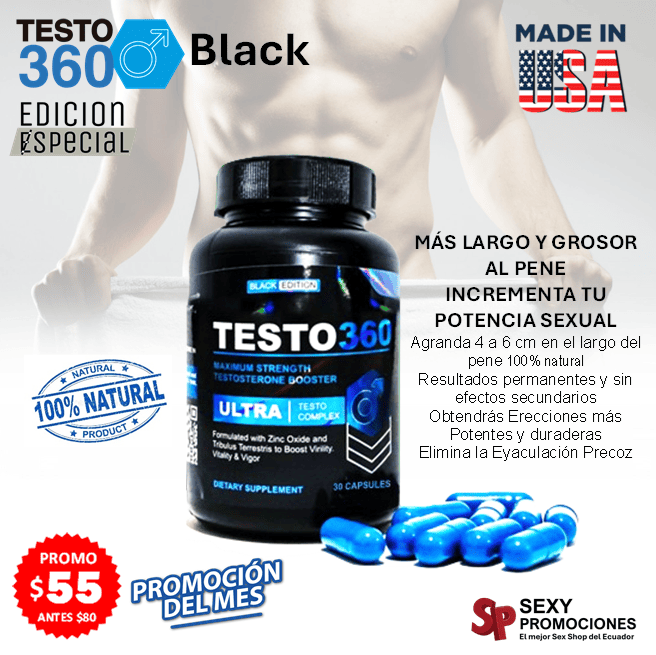 Testo 360 Black Agranda Pene | Potenciador Sexual