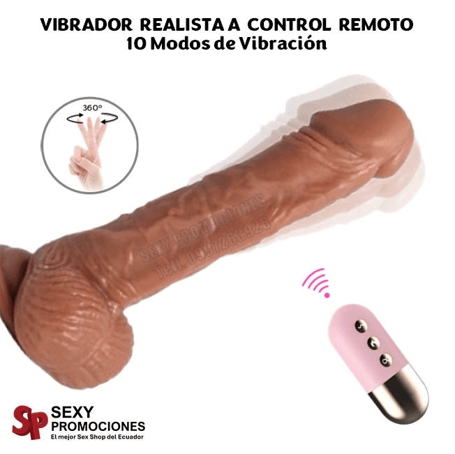 Vibrador Realista con Rotacion y Calefacción Spark Wand