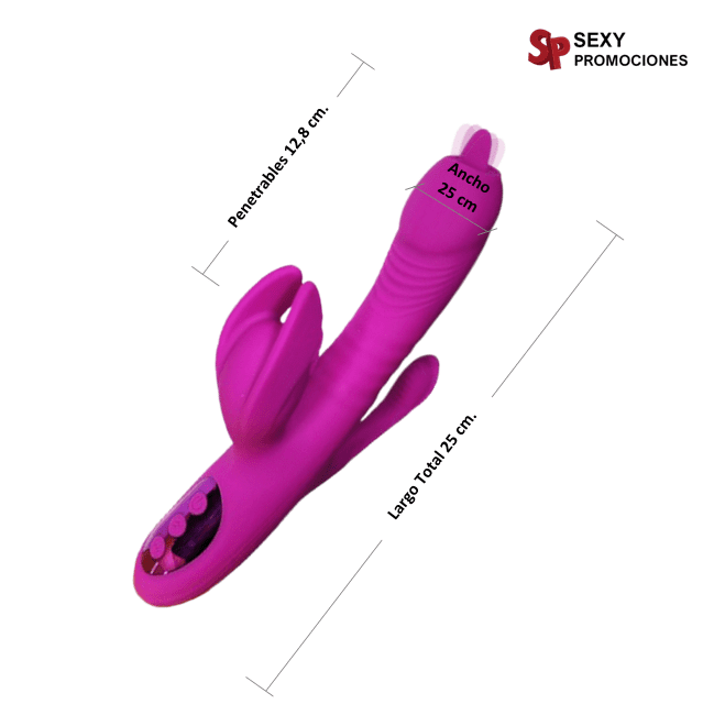 Vibrador Telescópico Mantis Triple Estimulación