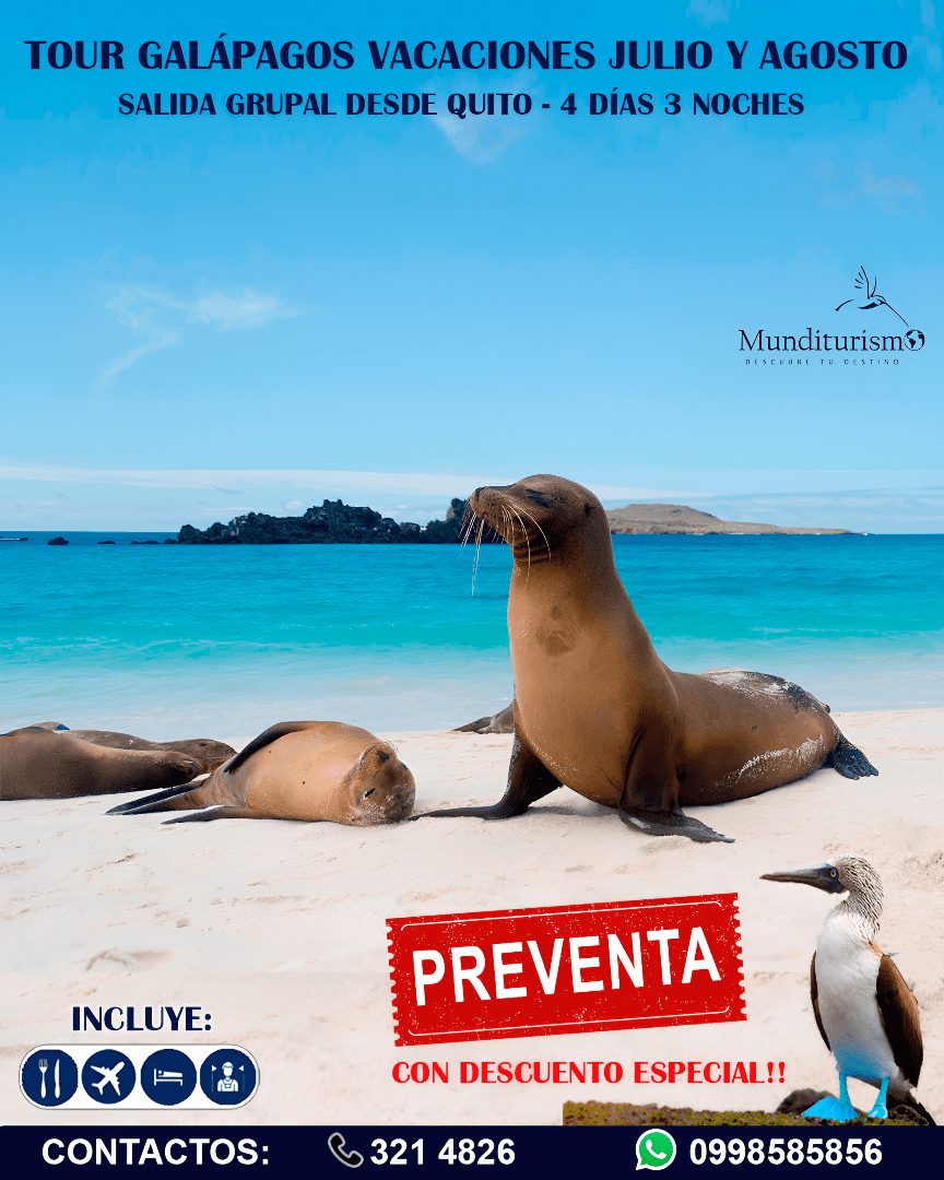 TOUR GALAPAGOS VACACIONES JULIO Y AGOSTO 2026