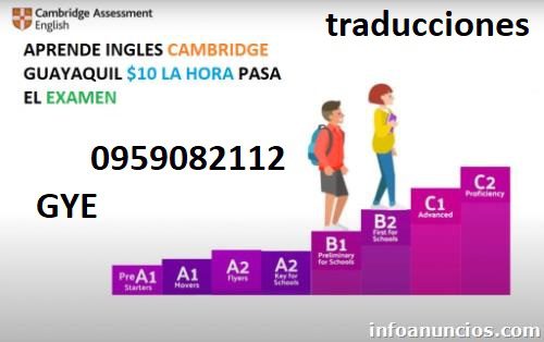 APRENDE INGLES EN GUAYAQUIL, $7 LA HORA, 0959082112, TRADUCCIONES