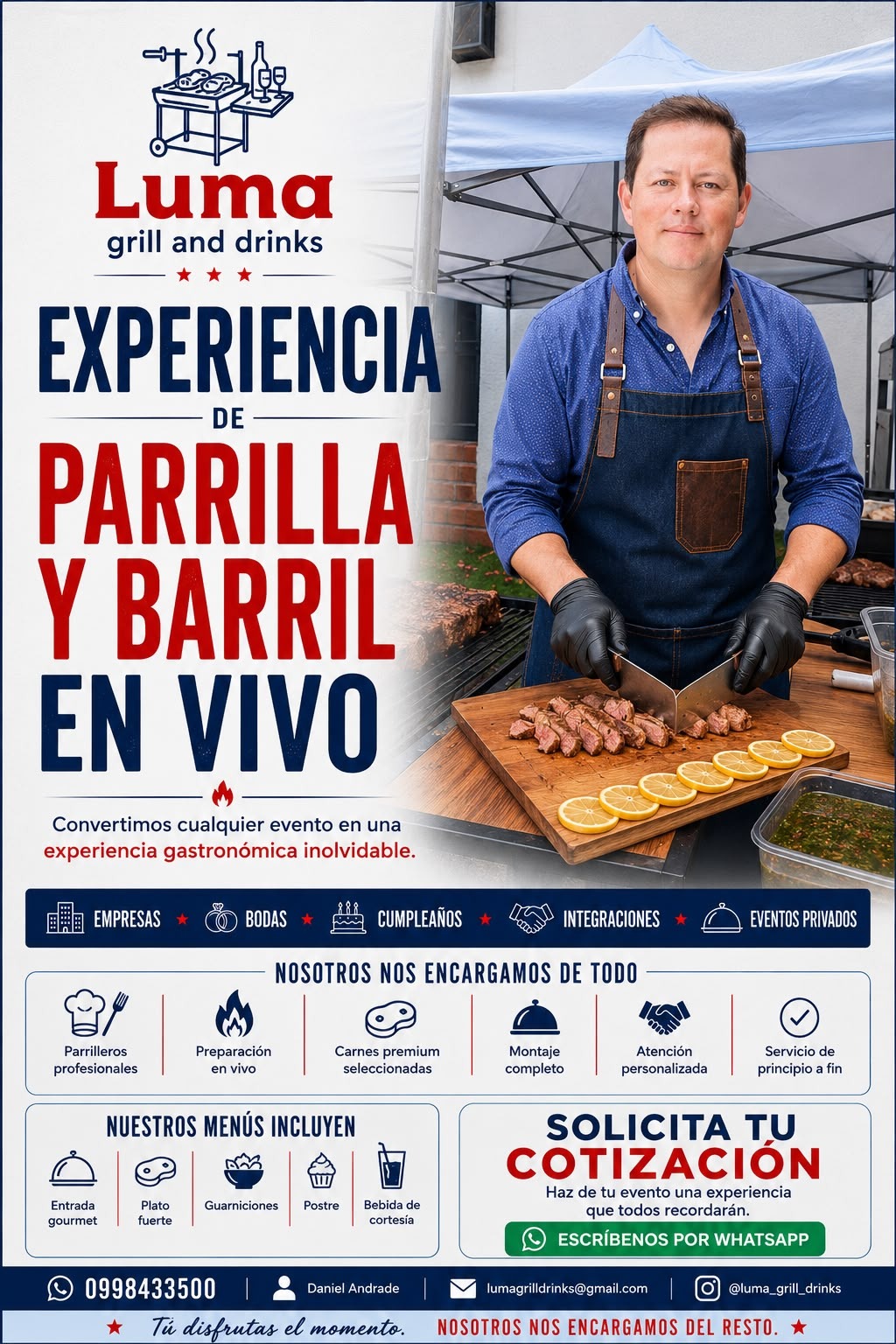 LUMA GRILL & DRINKS PARRILLA Y BARRIL A DOMICILIO