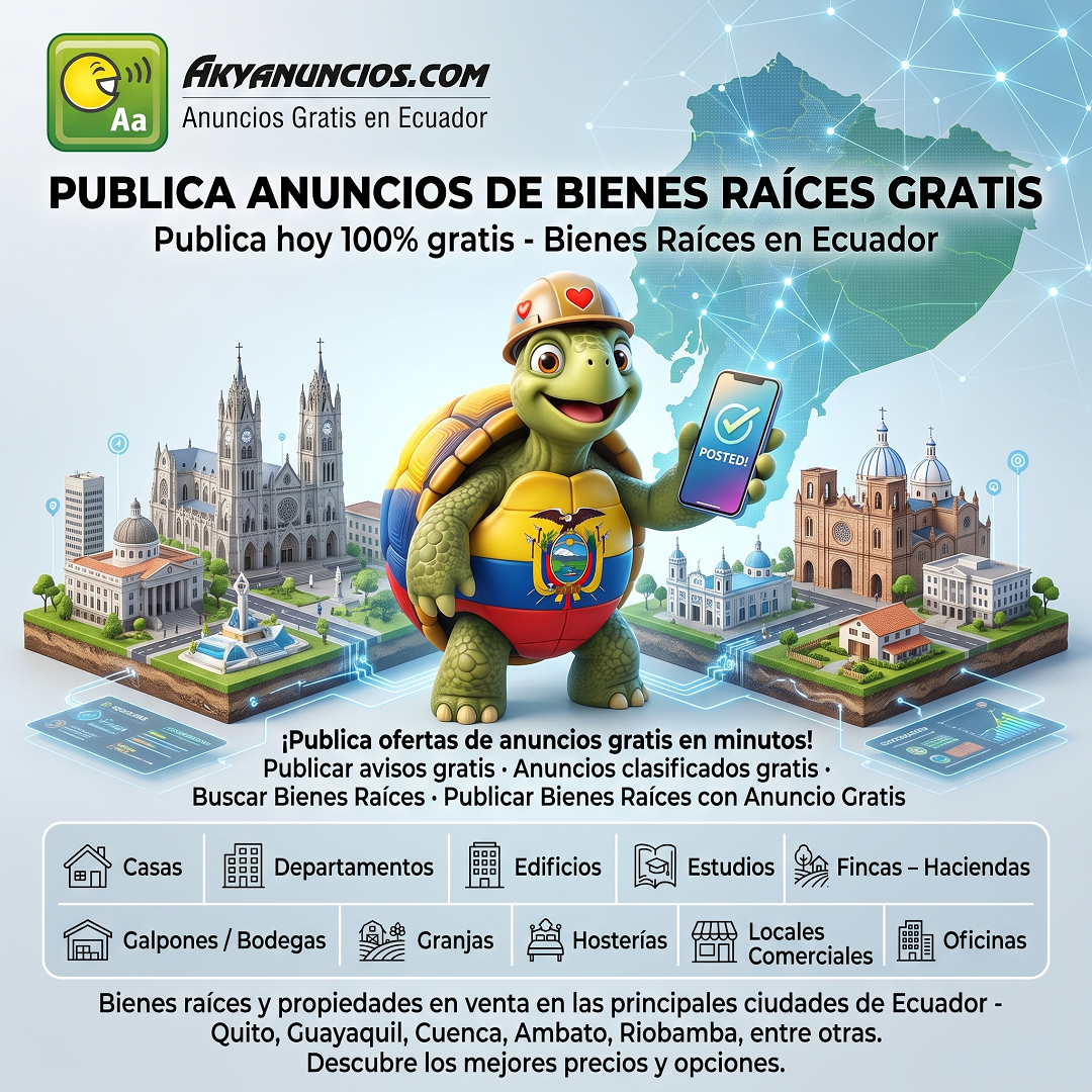 Publica Anuncios de Bienes Raíces Gratis | Bienes Raíces en Ecuador
