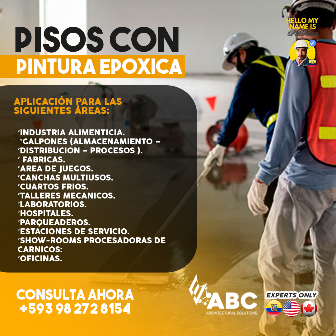 Pintor de Pisos Industriales, Pintar Pisos Epóxicos y Resina Epoxi en Manta y Manabí con Contrato Notariado | ABC Architectural Solutions