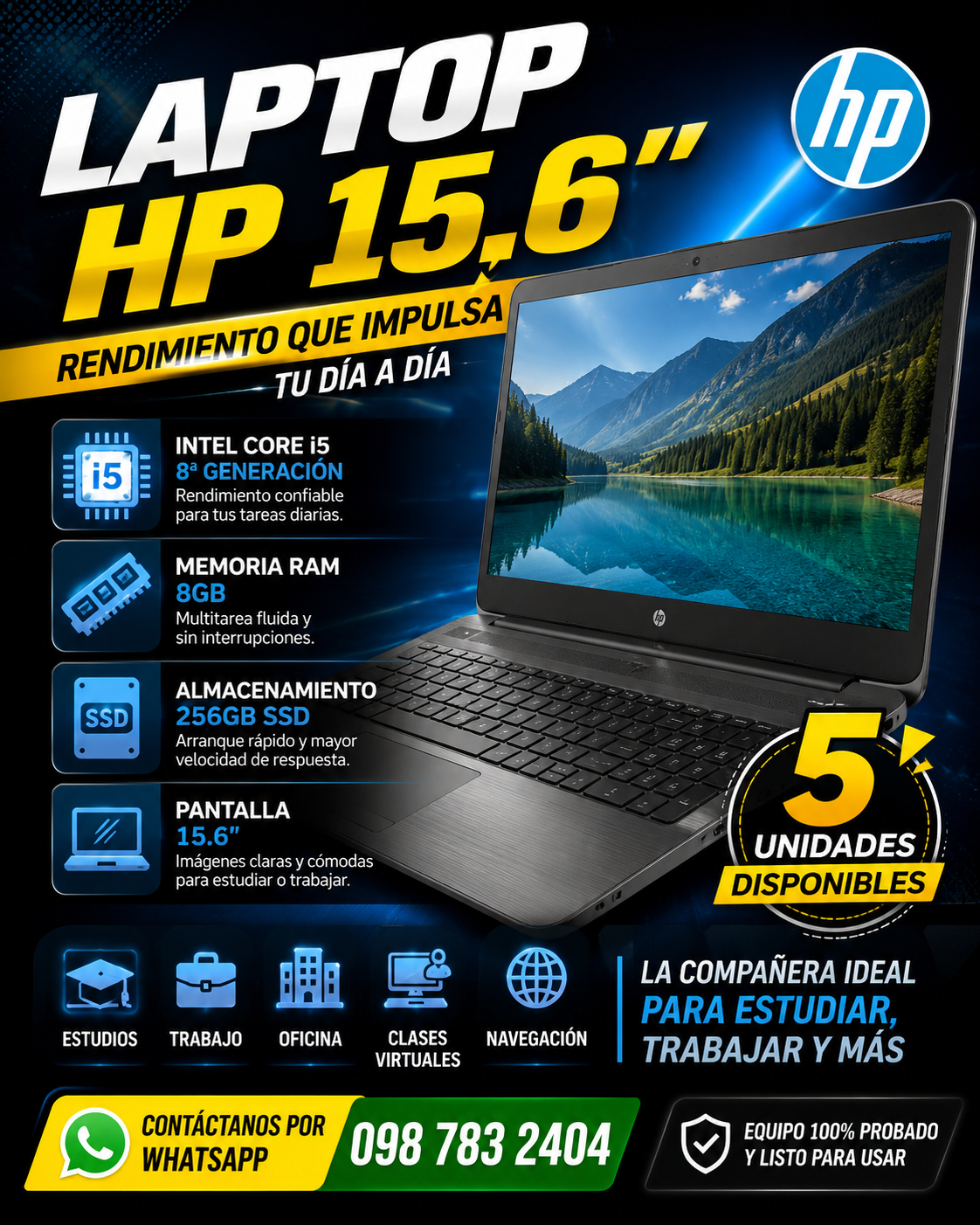 LAPTOP HP 15.6″ – CORE i5