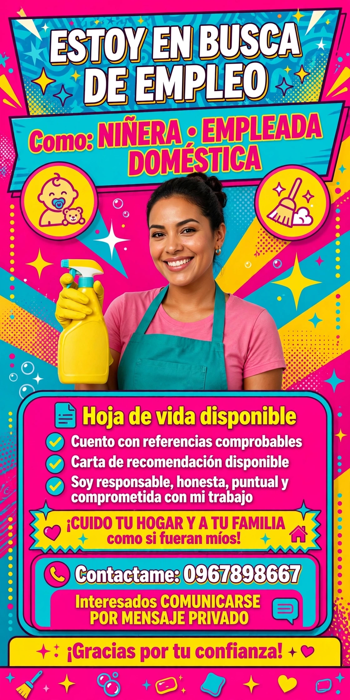 Busco trabajo de Empleada Doméstica en Quito Norte y Cumbaya